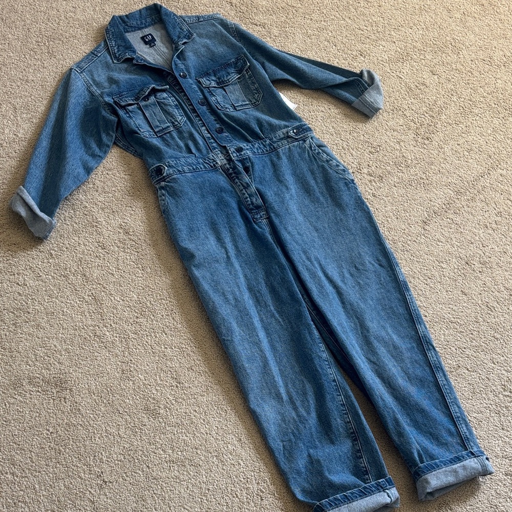 GAP Medium Blue Denim Jumpsuit